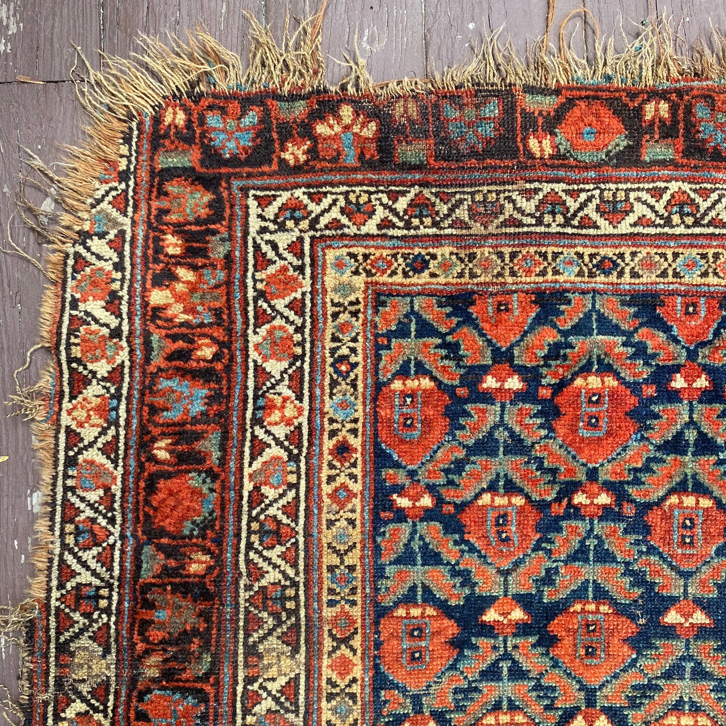 Vintage Rug, 3' 10 x 8' Blue