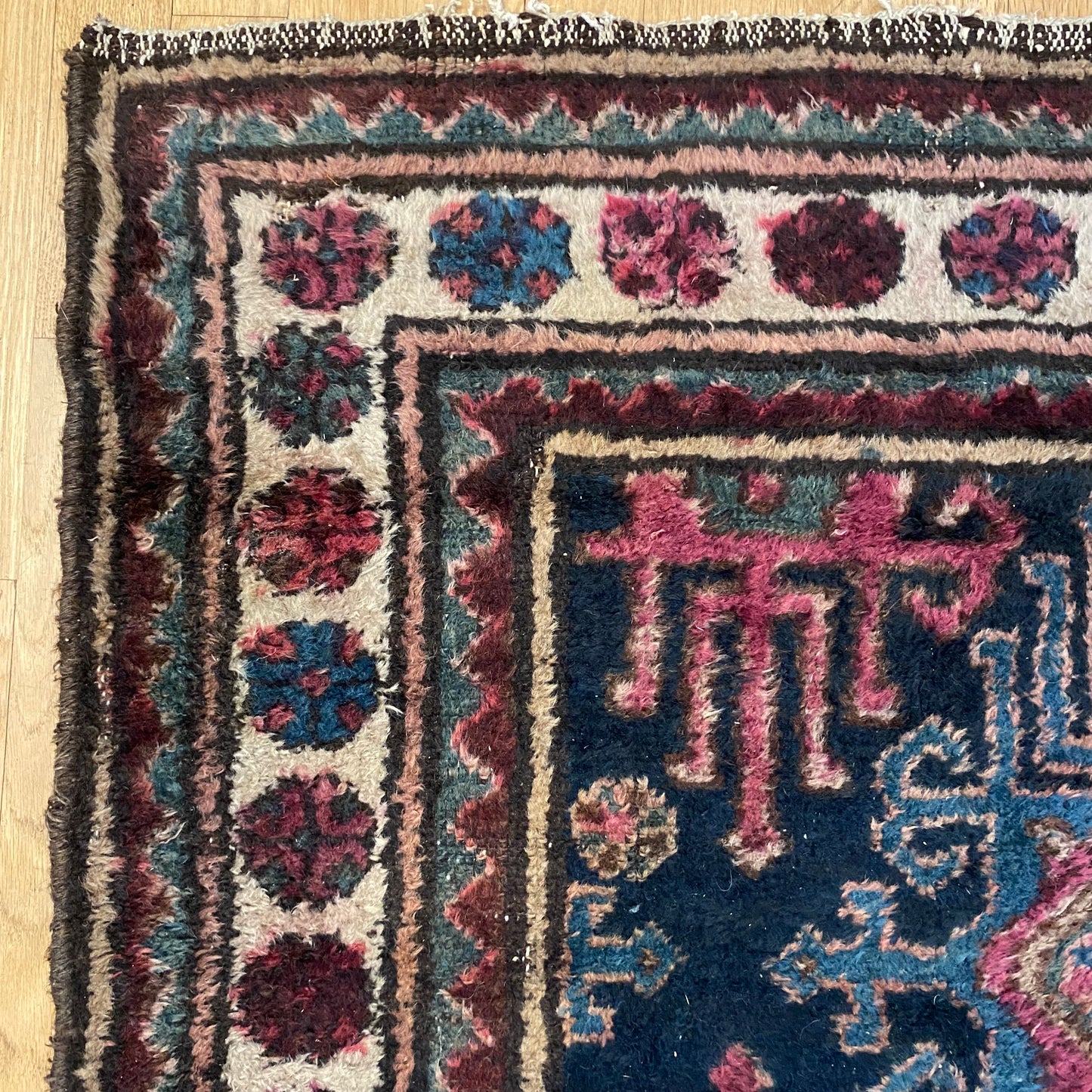 Vintage Persian Rug, 3' 3 x 6' Blue