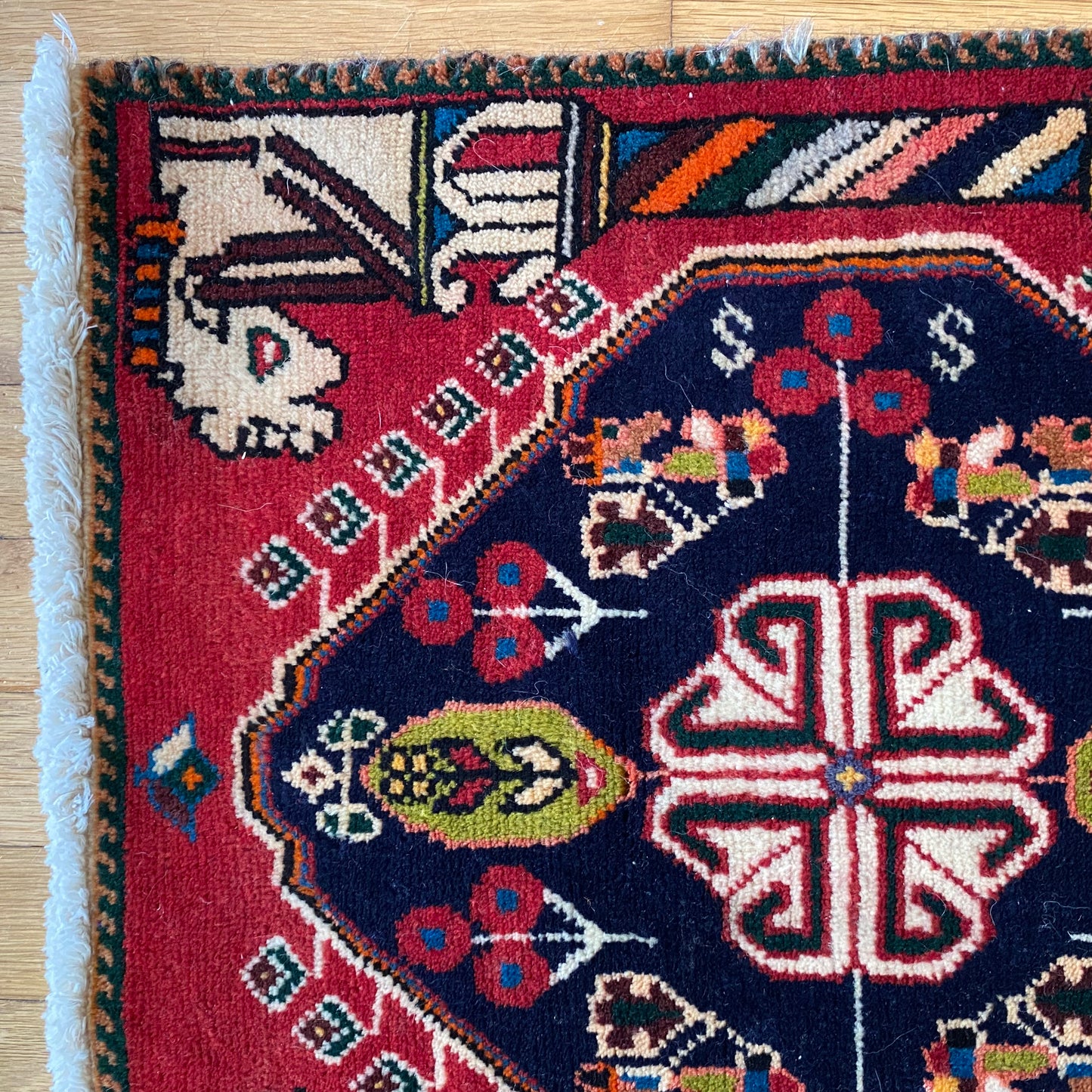 Vintage Rug, 1' 9 x 2' Red