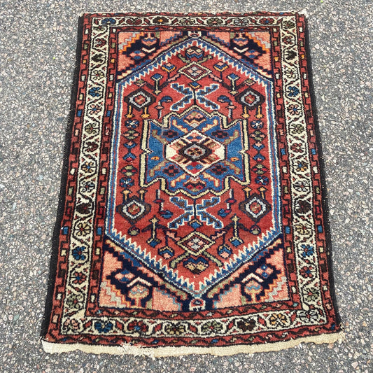 Vintage Rug, 2' 2 x 2' 11 Red