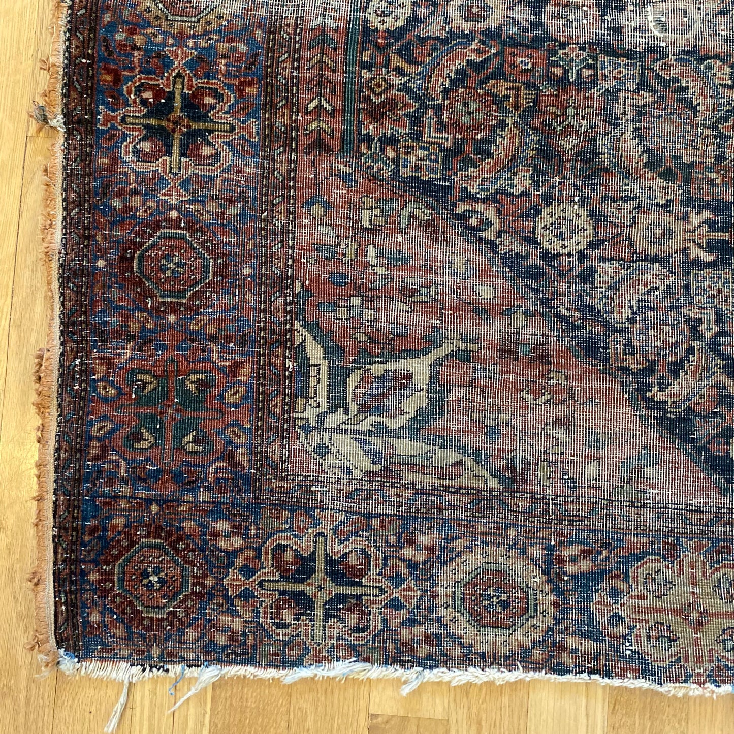 Vintage Rug, 3' 5 x 4' 9 Blue