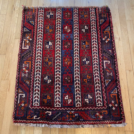Vintage Rug, 2' 8 x 3' 5 Red
