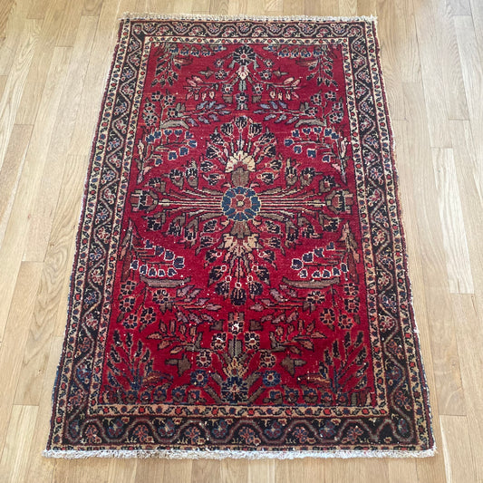 Vintage Rug, 2' 8 x 4' 2 Red