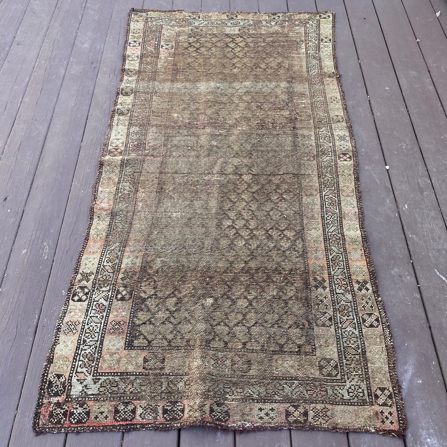 Antique Rug, 3' 3 x 6' 3 Brown