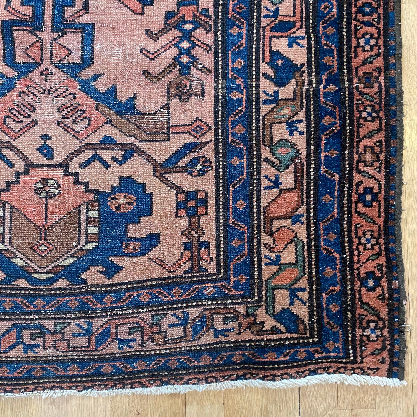 RESERVED Persian Rug, 3' 7 x 6' 4 Vintage Dusty Rose