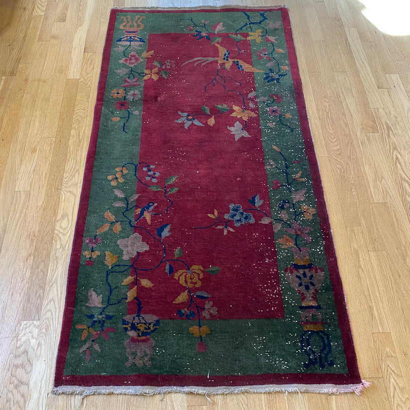 Chinese Rug, 3' x 6' Pink Nichols