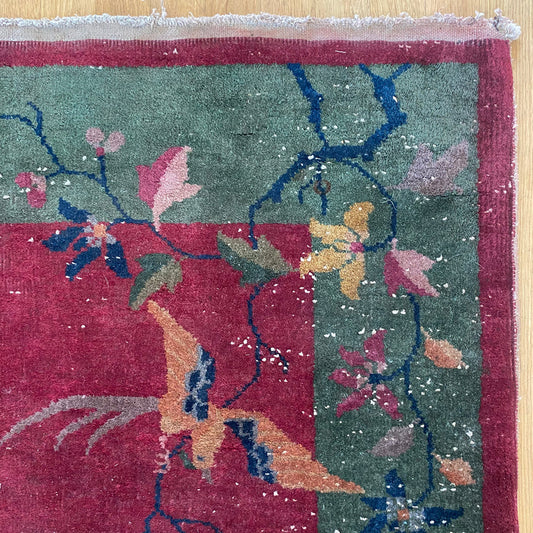 Chinese Rug, 3' x 6' Pink Nichols
