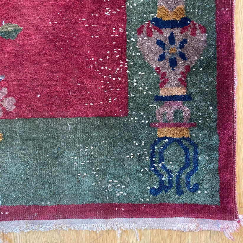Chinese Rug, 3' x 6' Pink Nichols