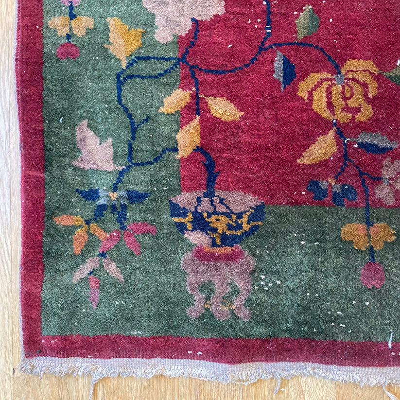 Chinese Rug, 3' x 6' Pink Nichols