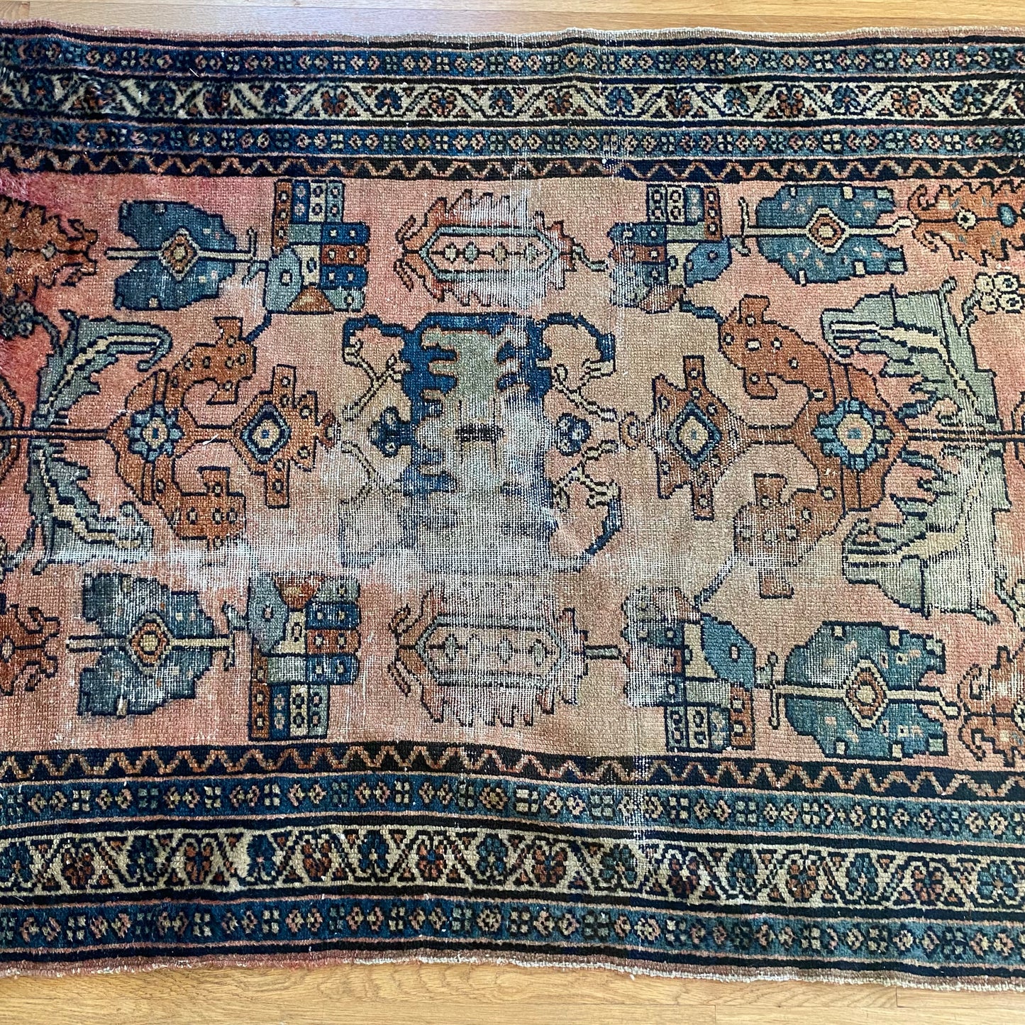 Vintage Rug, 3' 2 x 4' 11 Pink