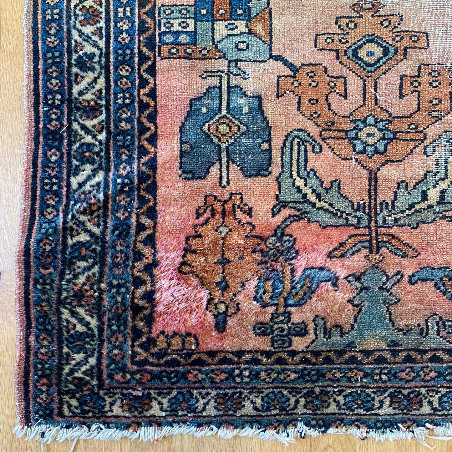 Vintage Rug, 3' 2 x 4' 11 Pink