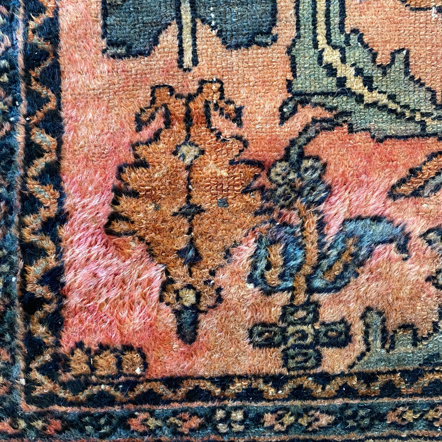 Vintage Rug, 3' 2 x 4' 11 Pink