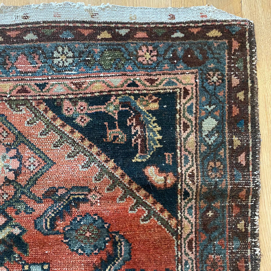 Vintage Rug, 2' 7 x 4' 1 Terracotta