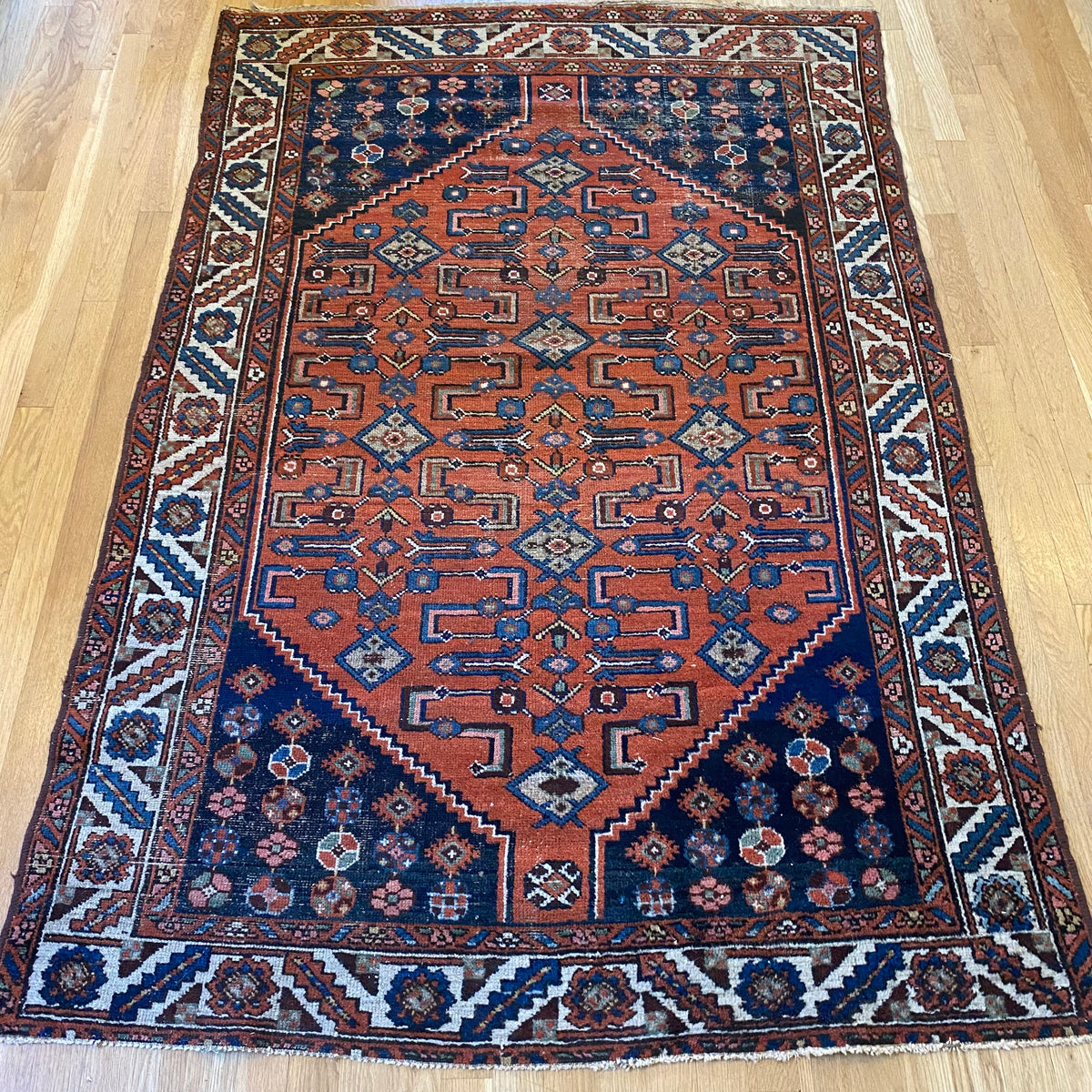 Vintage Rug, 4' 3 x 6' 5 Terracotta