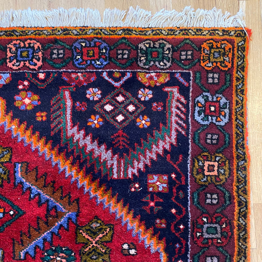 Vintage Rug, 4' 2 x 6' 10 Red