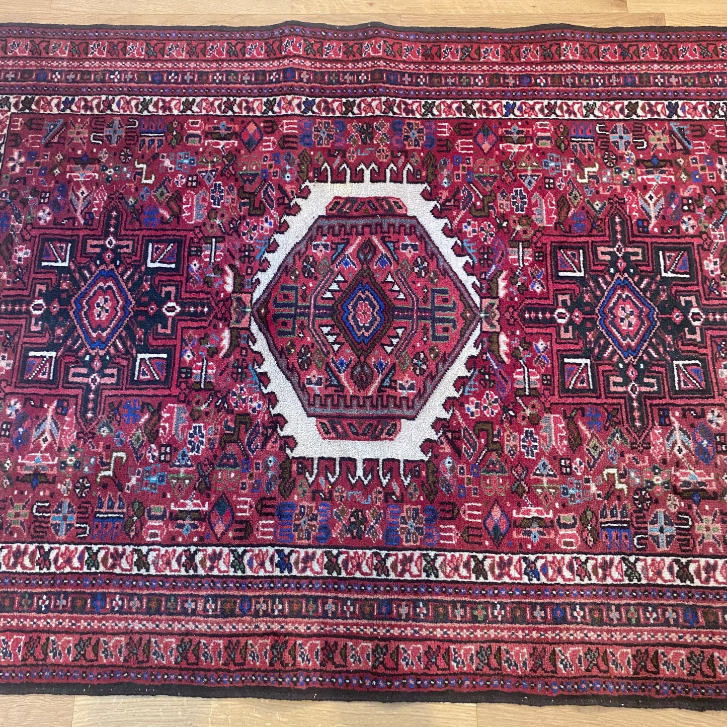 Vintage Rug, 3' 7 x 4' 11 Red