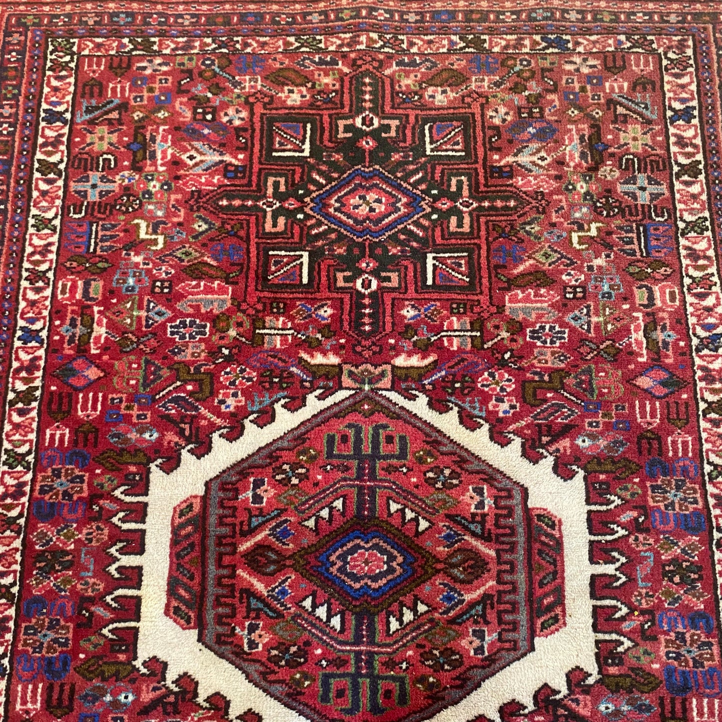 Vintage Rug, 3' 7 x 4' 11 Red