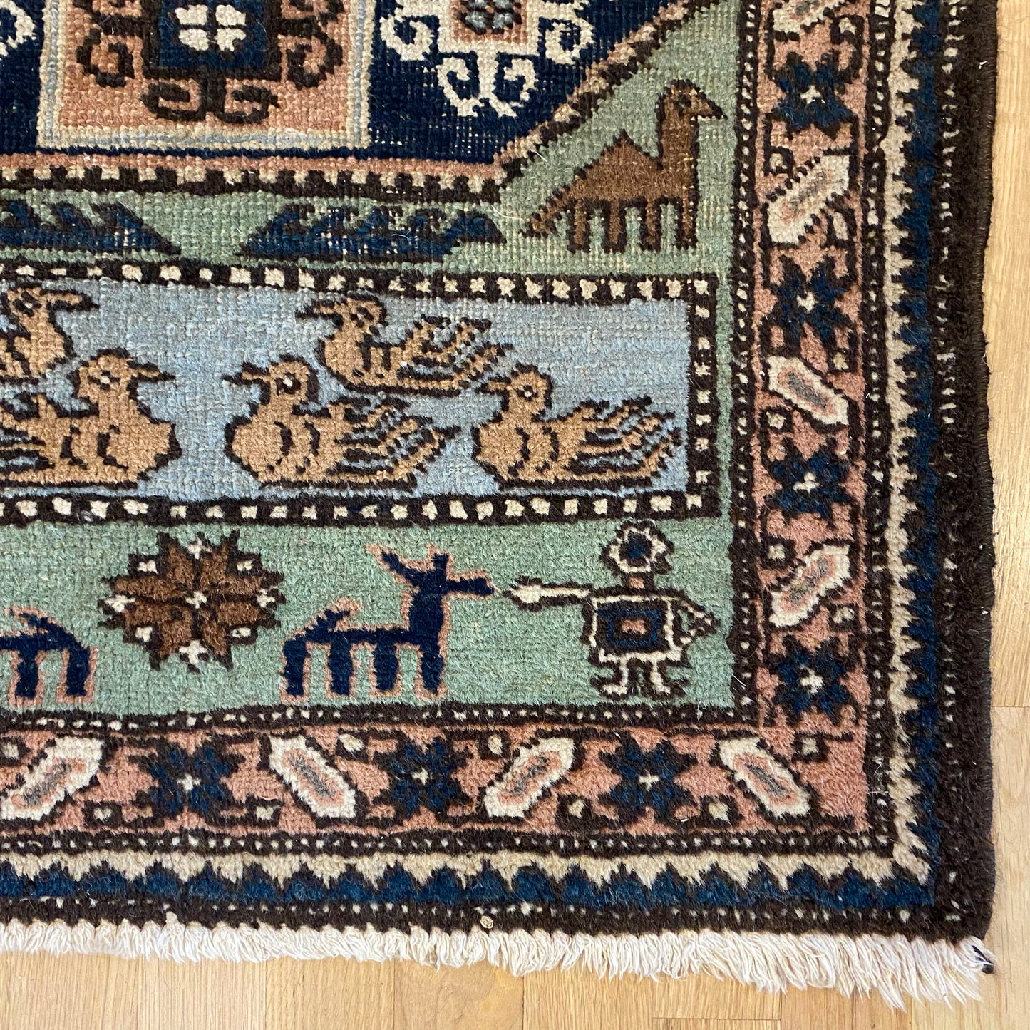 Vintage Rug, 2' 5 x 3' 10 Green