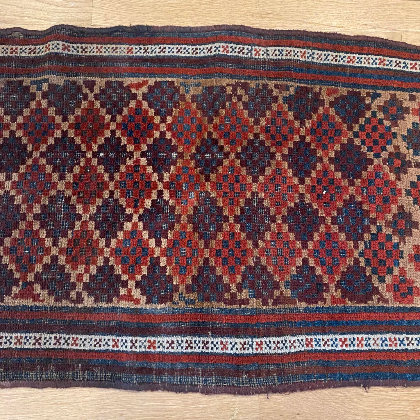 Vintage Rug, 1' 9 x 3' Tan