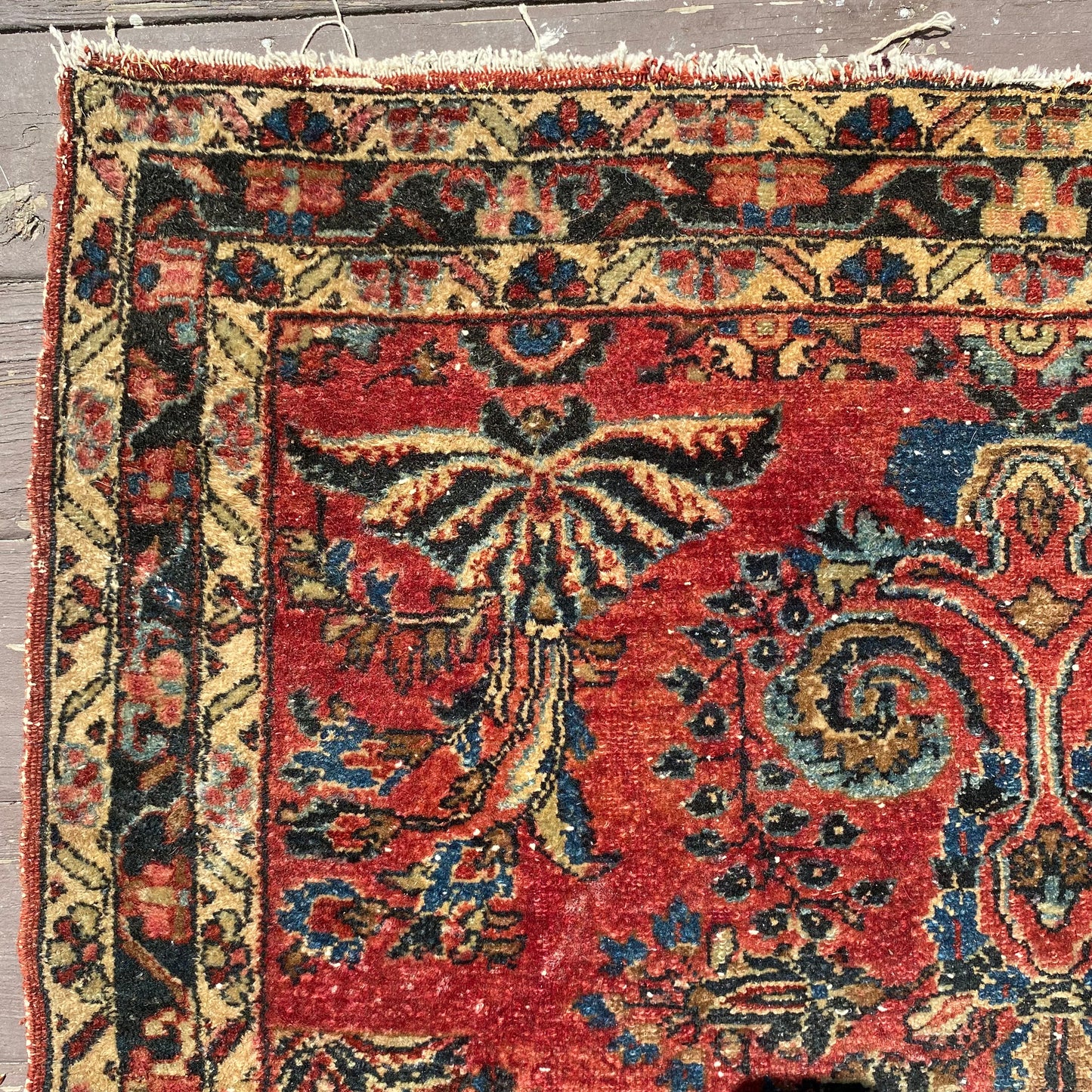 Vintage Rug, 3' 9 x 5' 6 Dark Pink