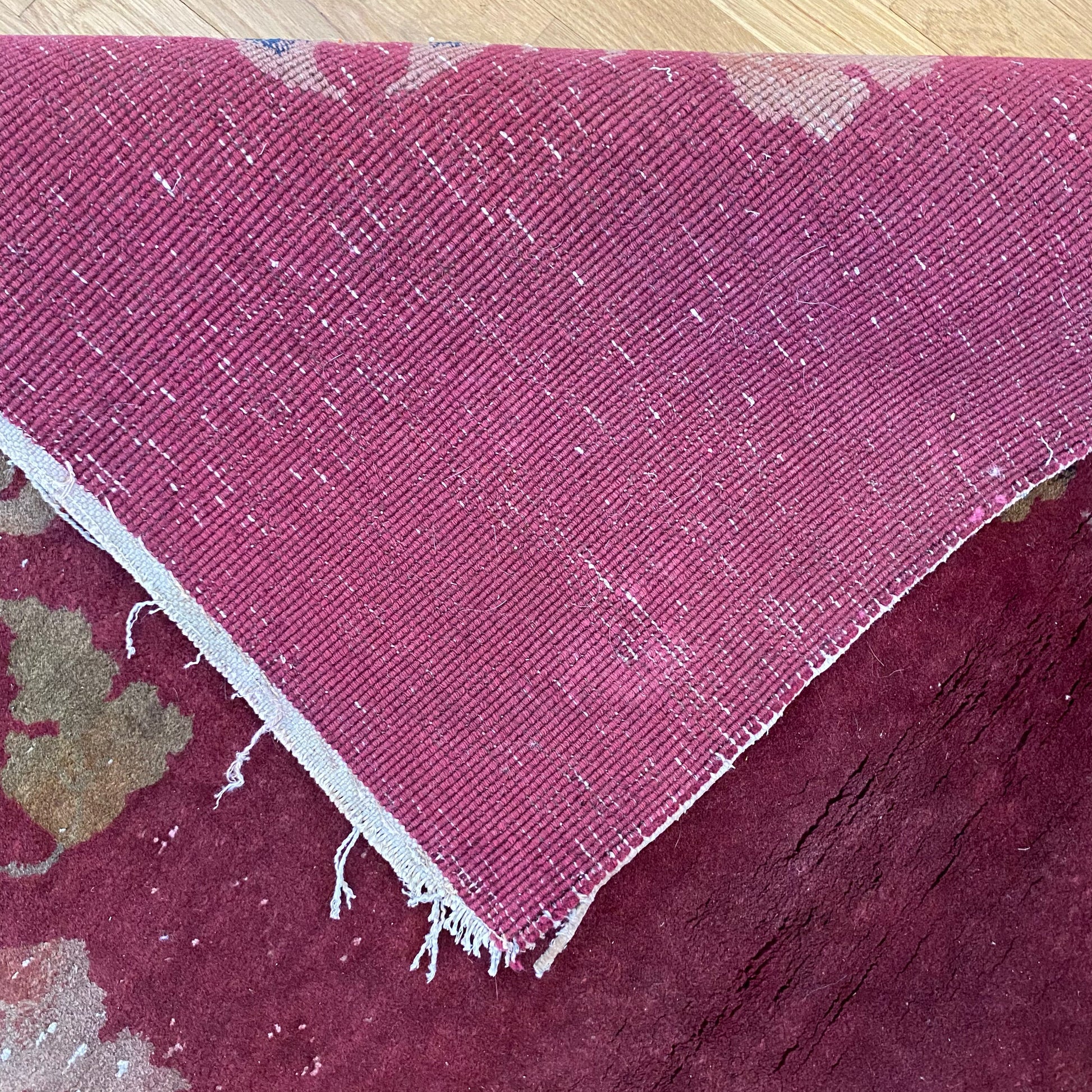 Chinese Art Deco Rug, 4' 1 x 5' 9 Vintage Pink - Jessie's Oriental Rugs