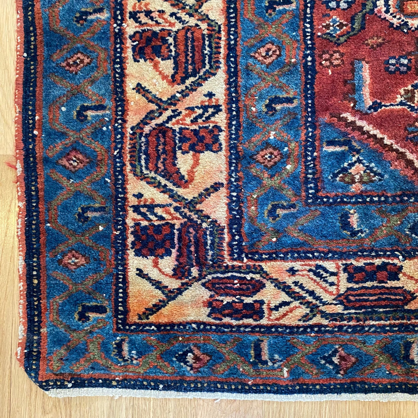 Vintage Rug, 3' x 4' 9 Red