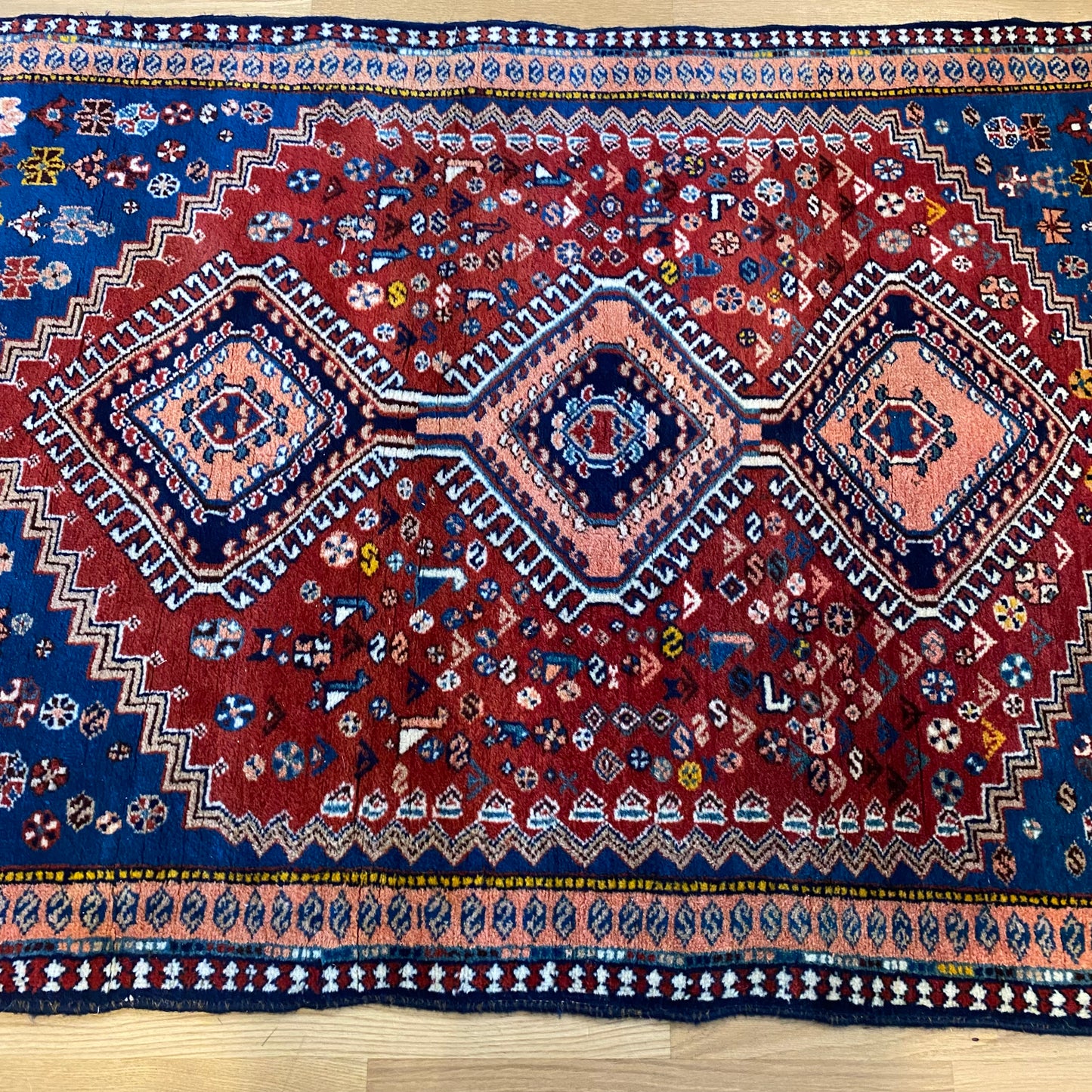 Vintage Rug, 3' 7 x 5' Blue