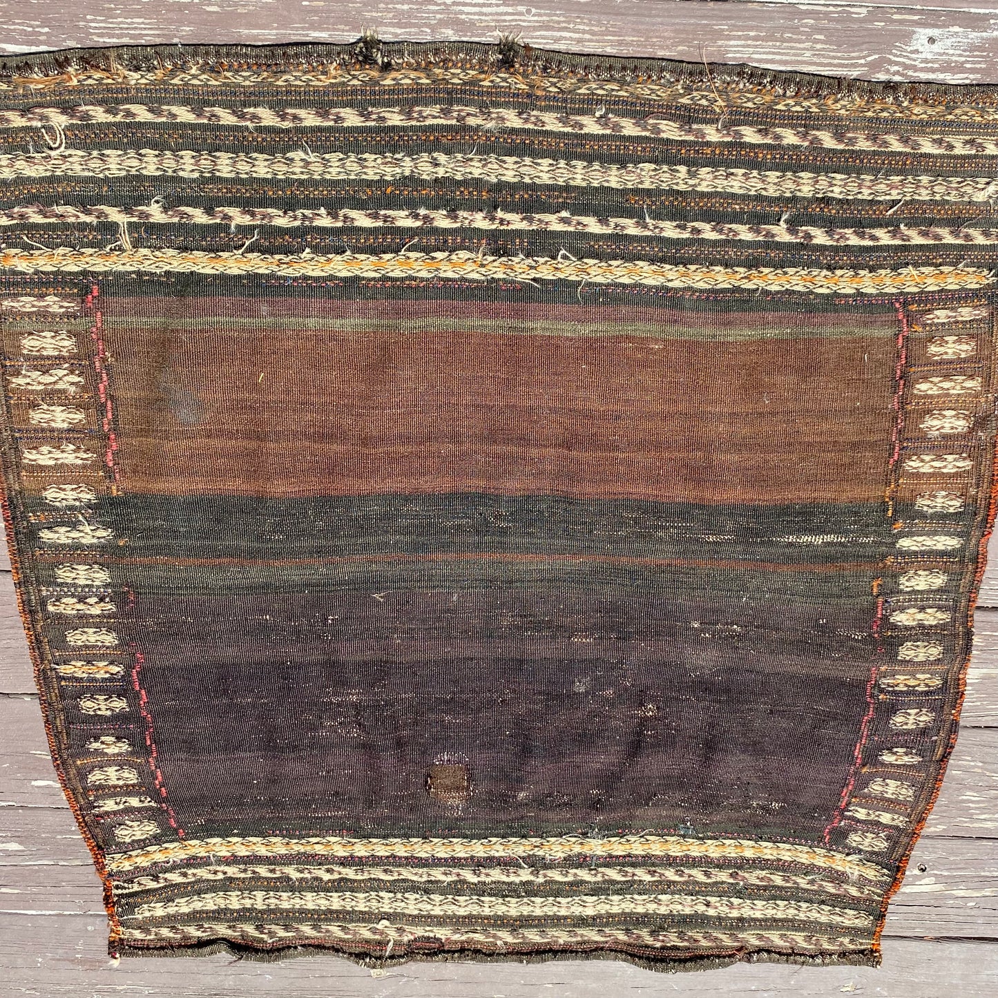 Vintage Flatweave, 3' 4 x 3' 3 Brown