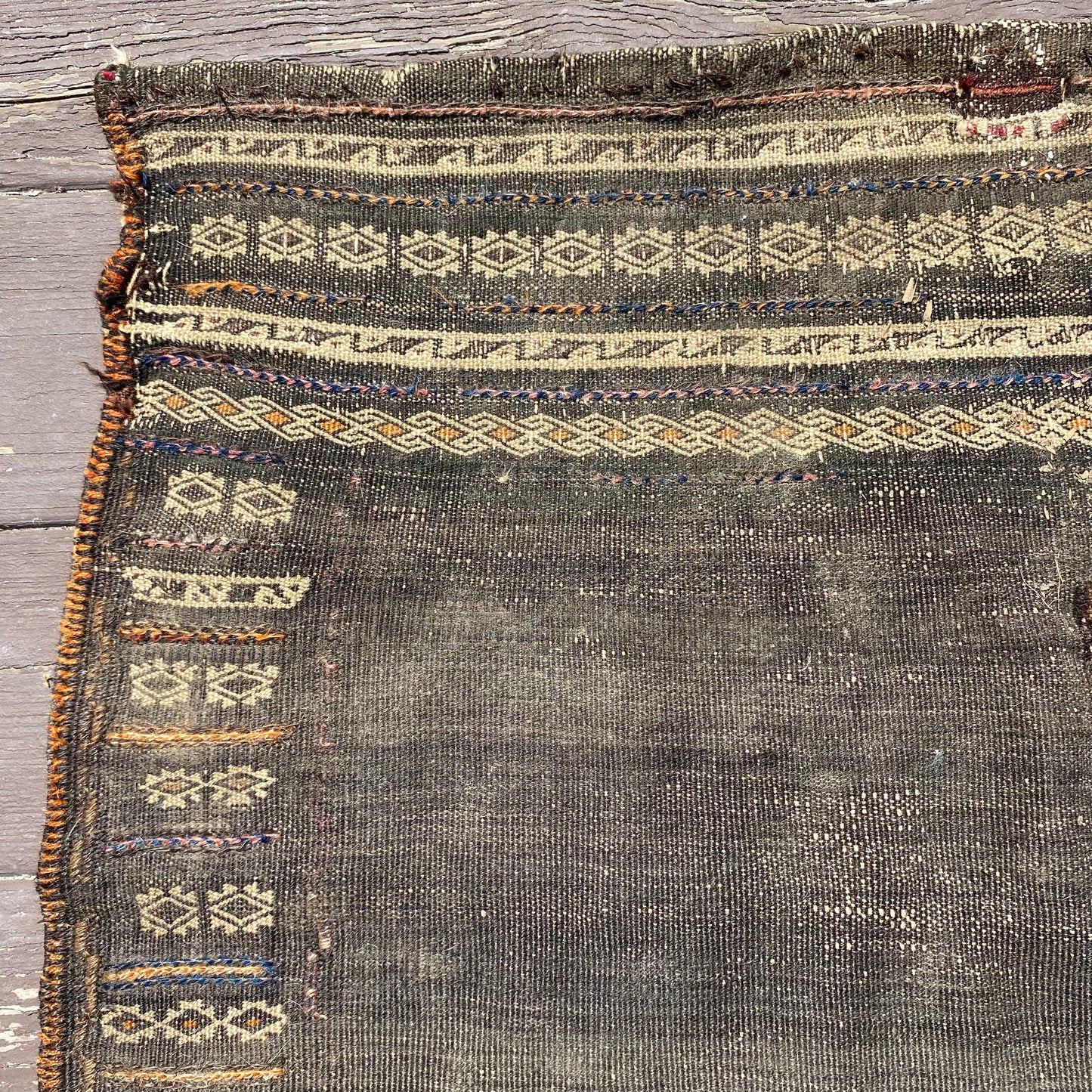 Vintage Flatweave, 3' 4 x 3' 3 Brown