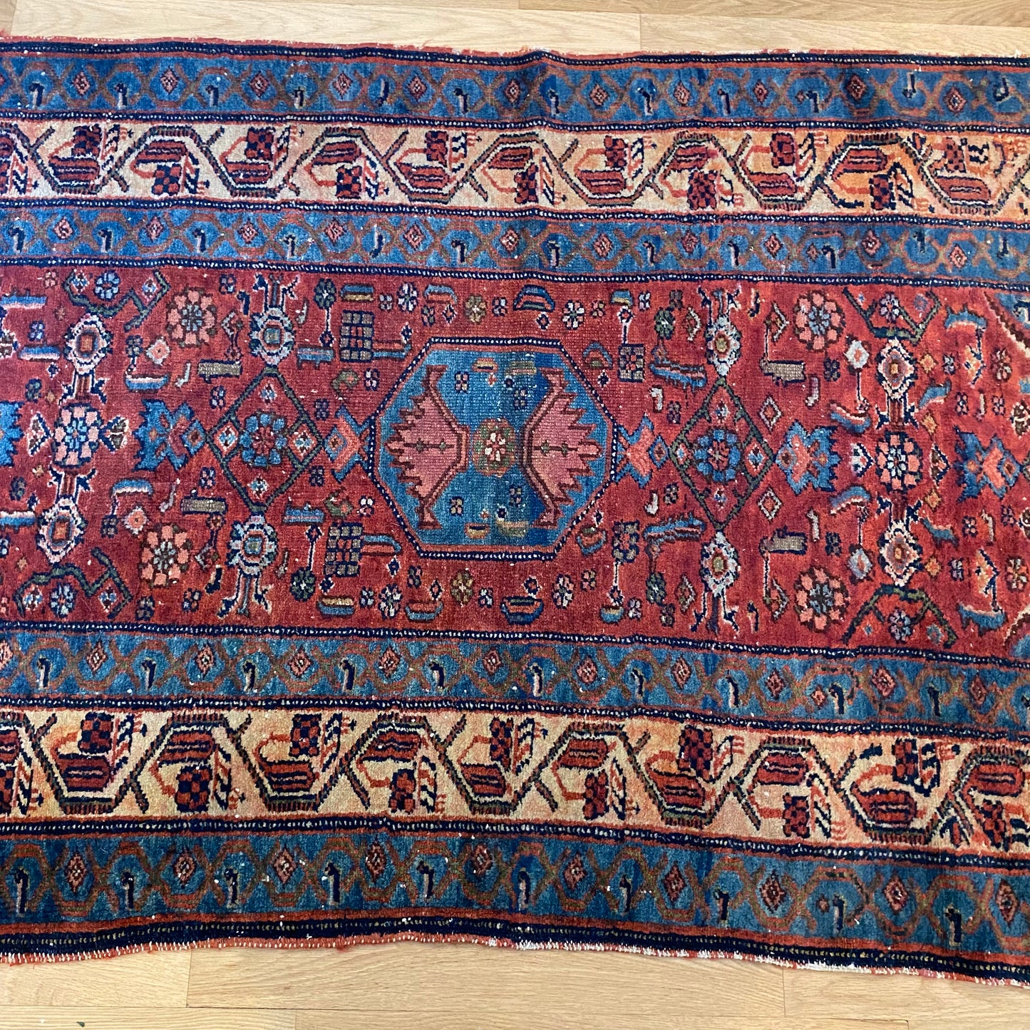 Vintage Rug, 3' x 4' 9 Red
