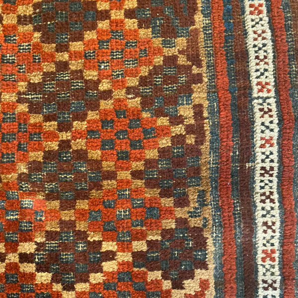Vintage Rug, 1' 9 x 3' Tan