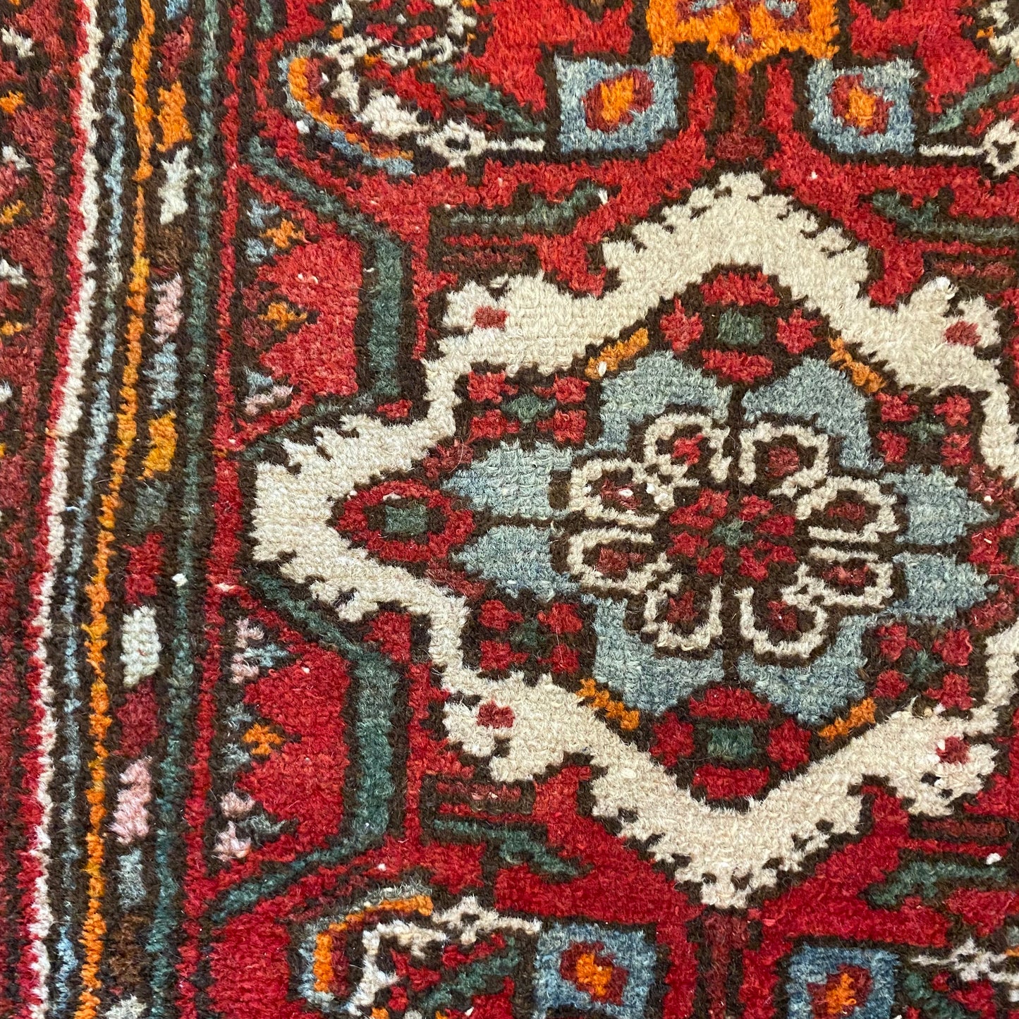 Vintage Rug, 2' x 2' 7 Red