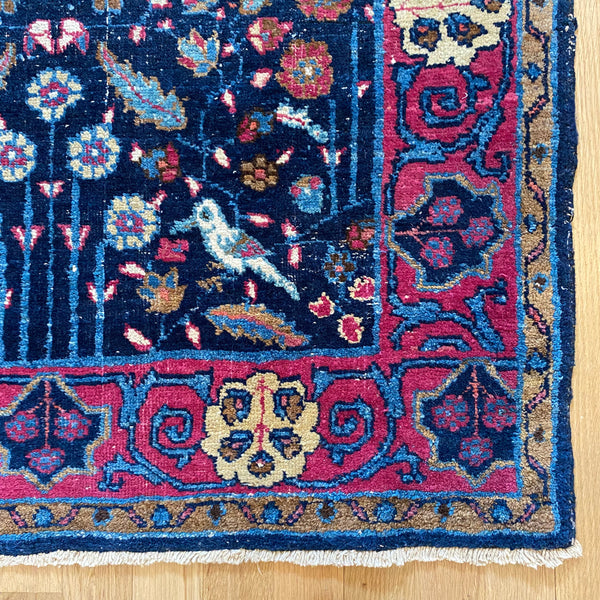 Vintage Rug, 2' 11 x 5' Blue