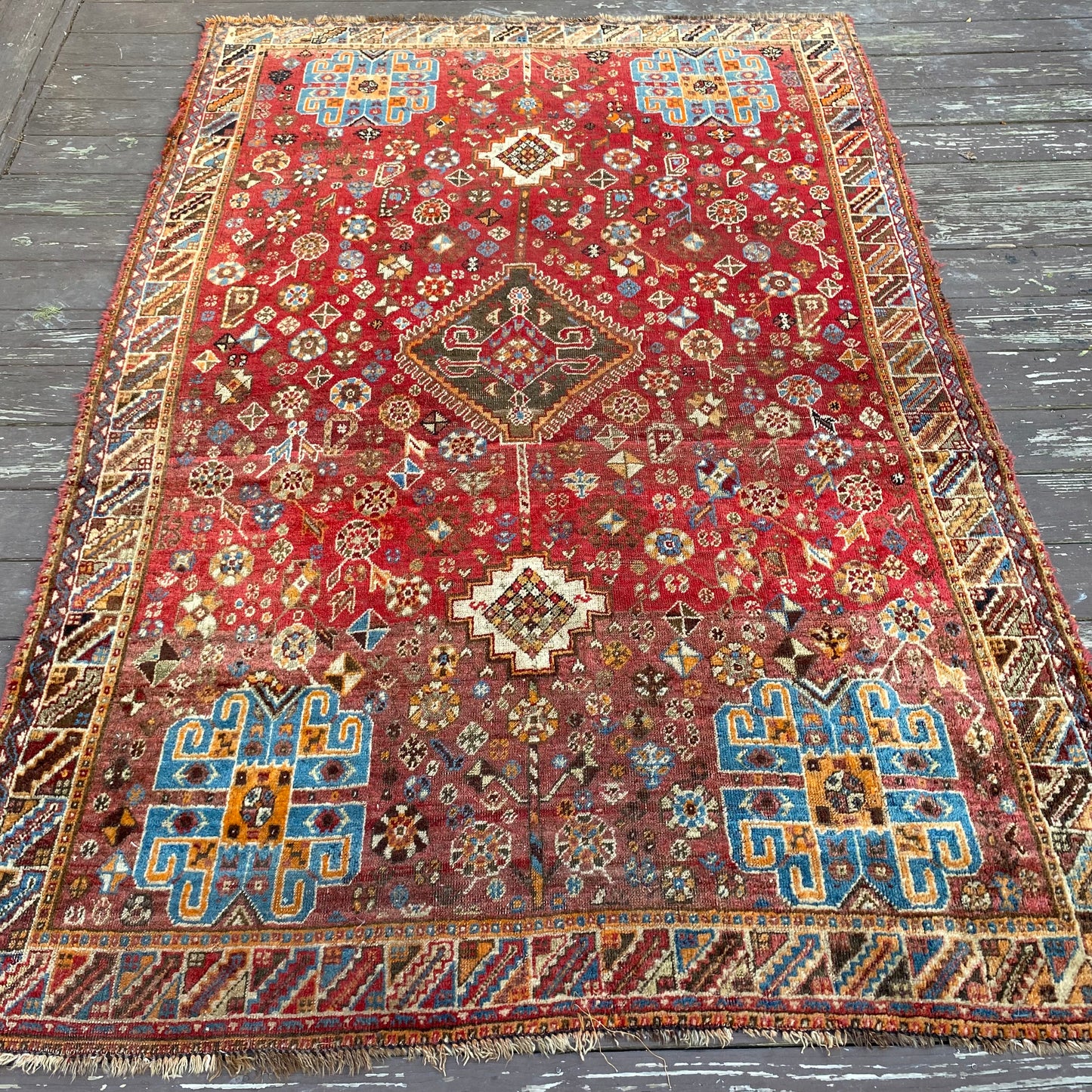 Vintage Rug, 5' 1 x 7' 8 Red