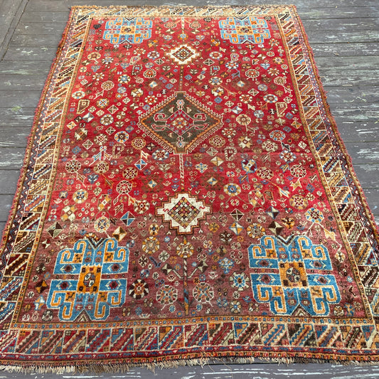 Vintage Rug, 5' 1 x 7' 8 Red