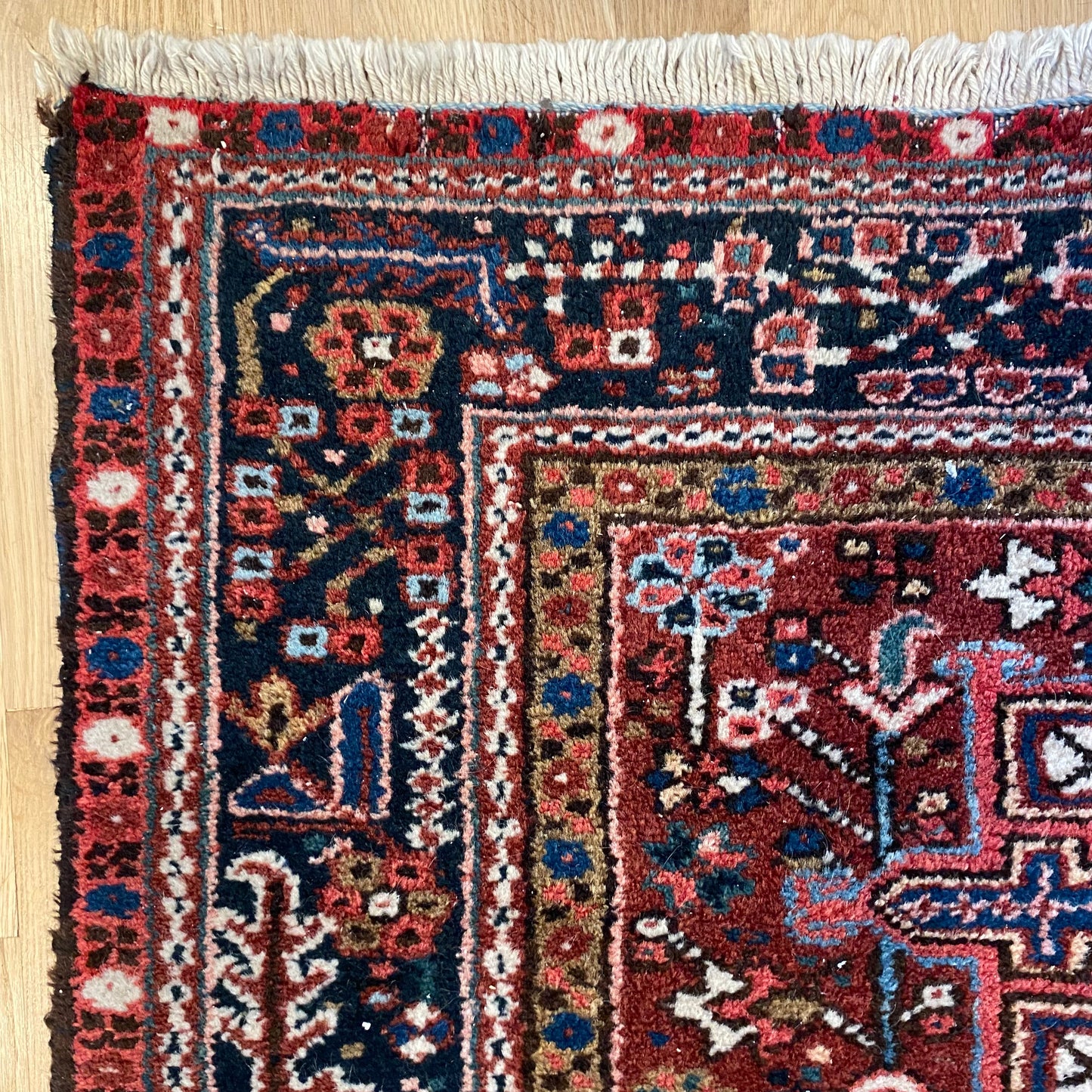 Vintage Rug, 3' 4 x 4' 8 Red