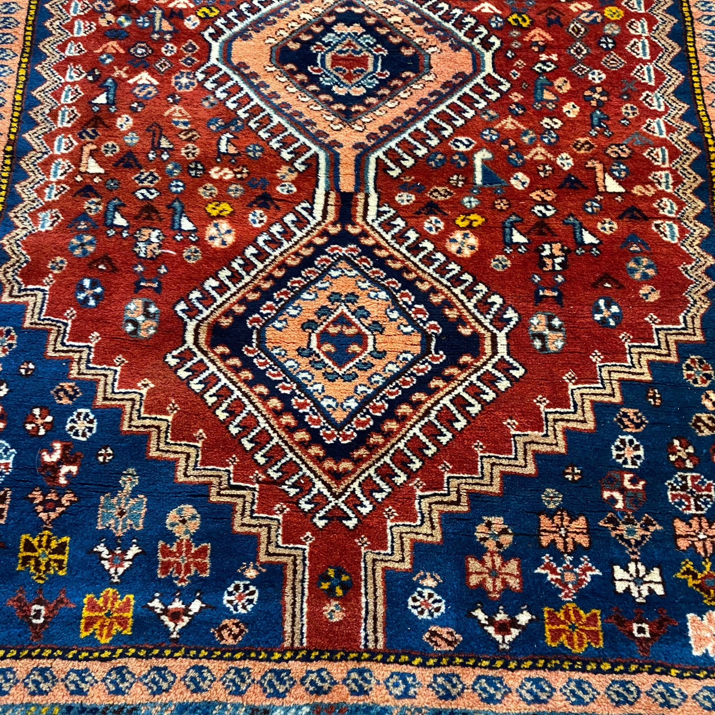 Vintage Rug, 3' 7 x 5' Blue