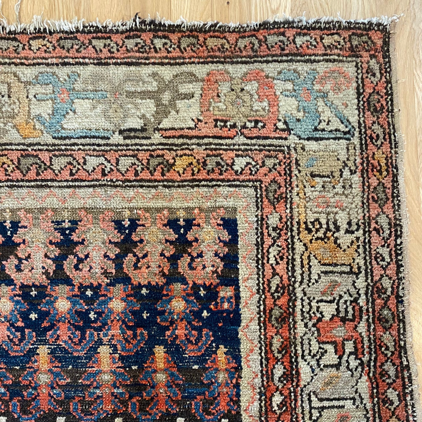 Antique Rug, 4' x 6' 4 Blue