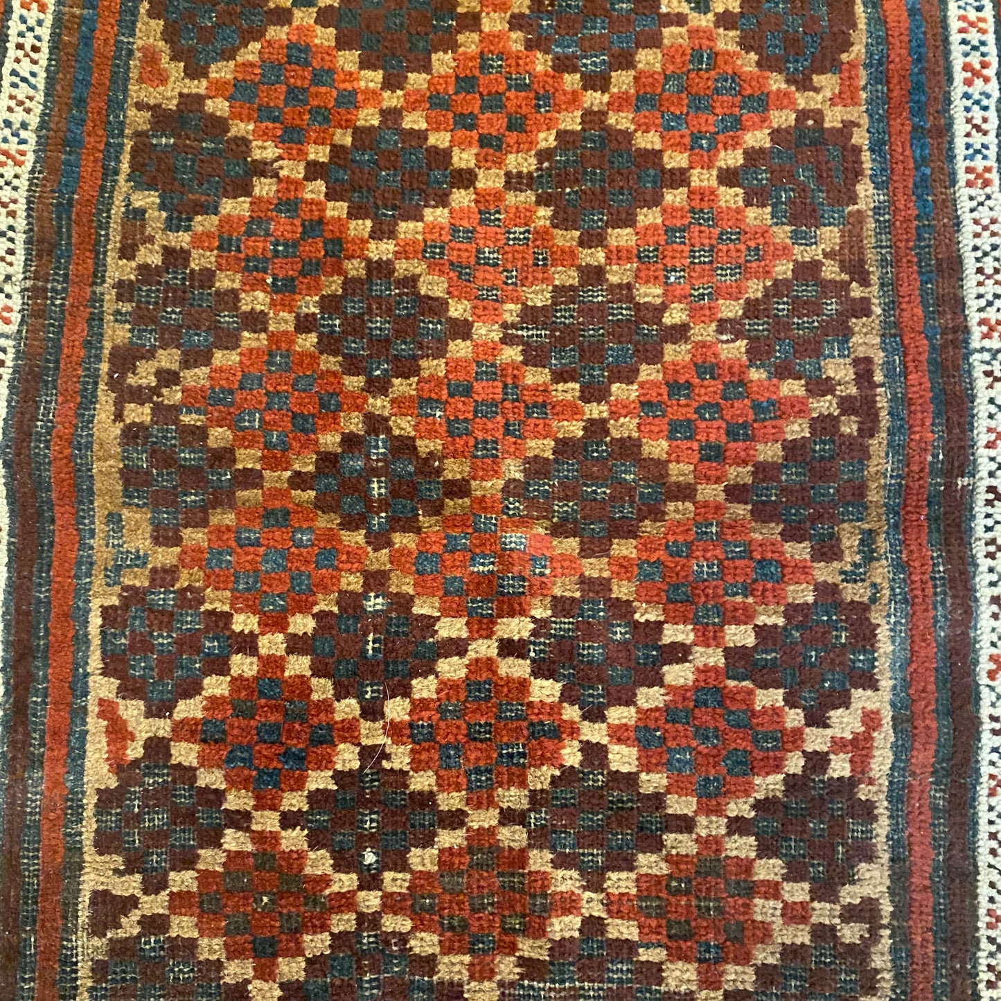 Vintage Rug, 1' 9 x 3' Tan
