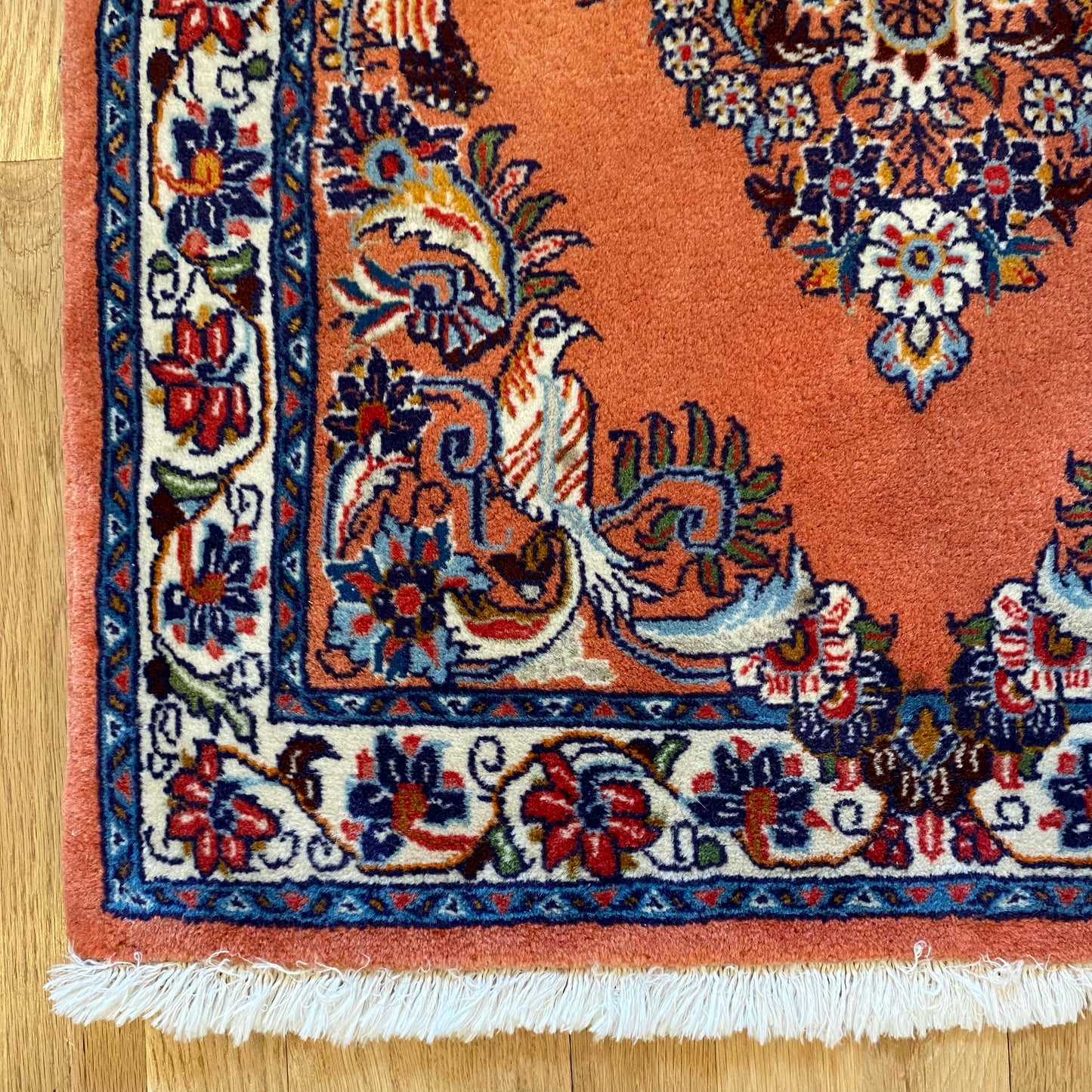 Vintage Rug, 2' 3 x 3' 2 Red Orange