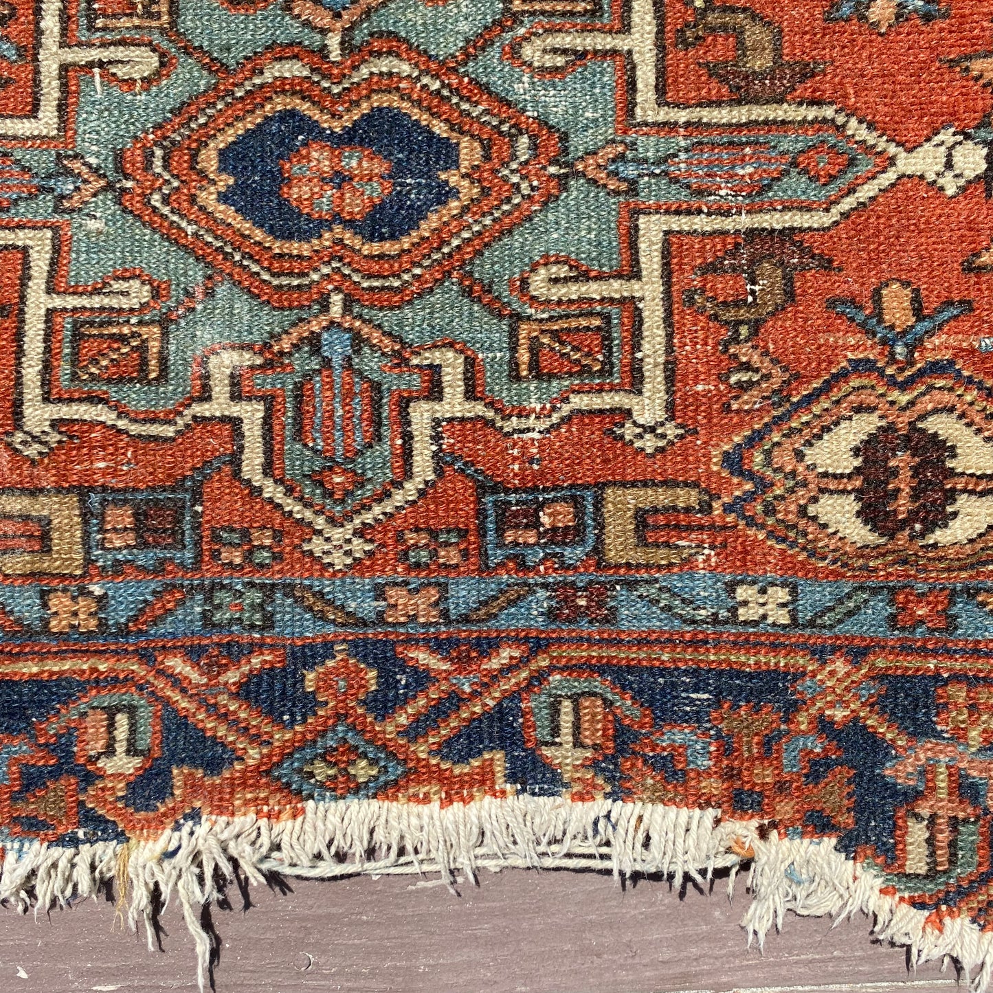 Vintage Rug, 3' 4 x 4' 2 Orange
