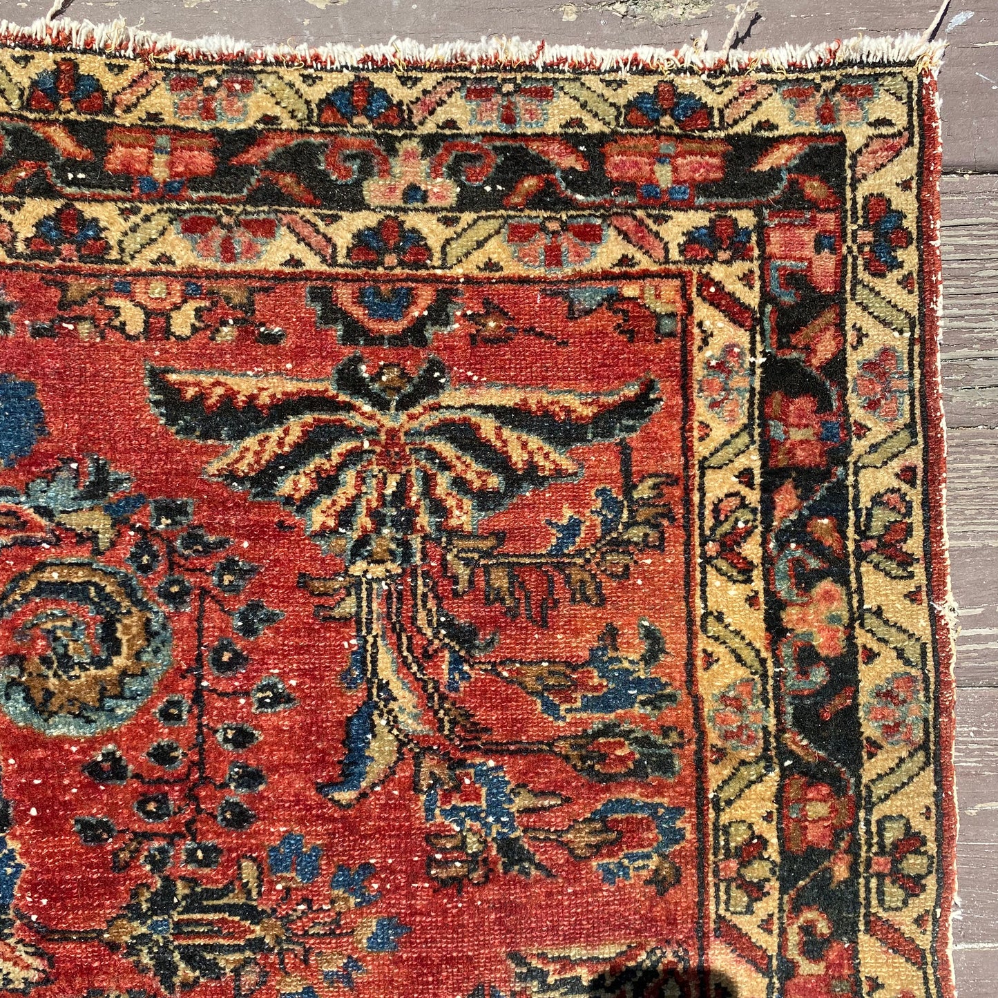 Vintage Rug, 3' 9 x 5' 6 Dark Pink