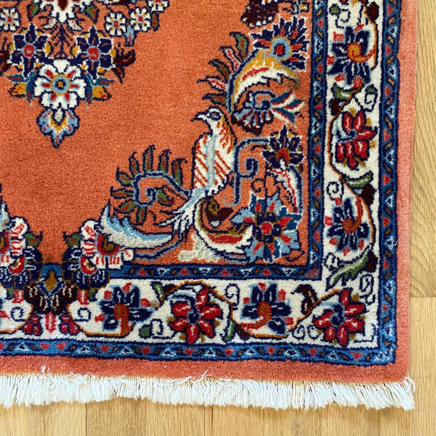 Vintage Rug, 2' 3 x 3' 2 Red Orange