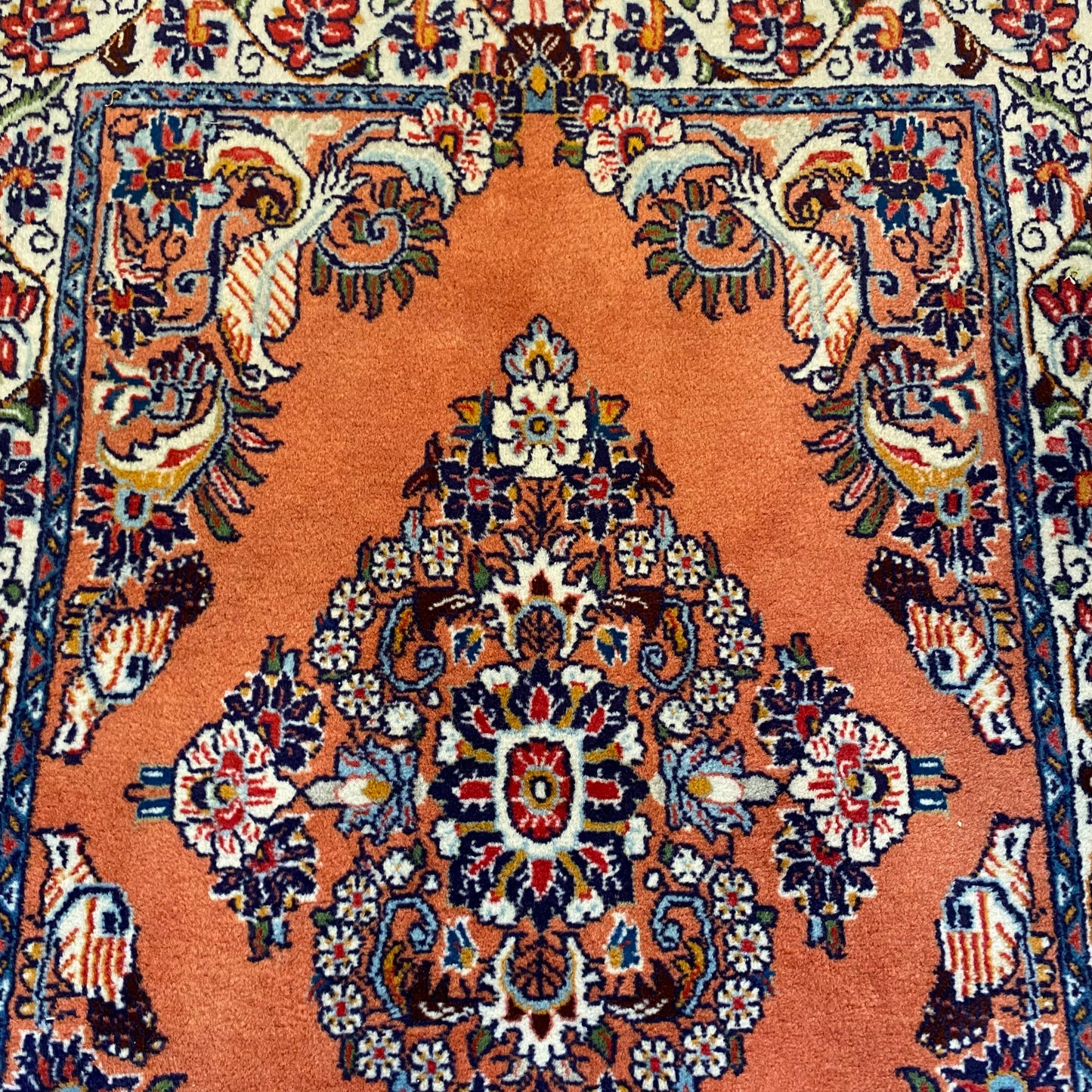 Vintage Rug, 2' 3 x 3' 2 Red Orange