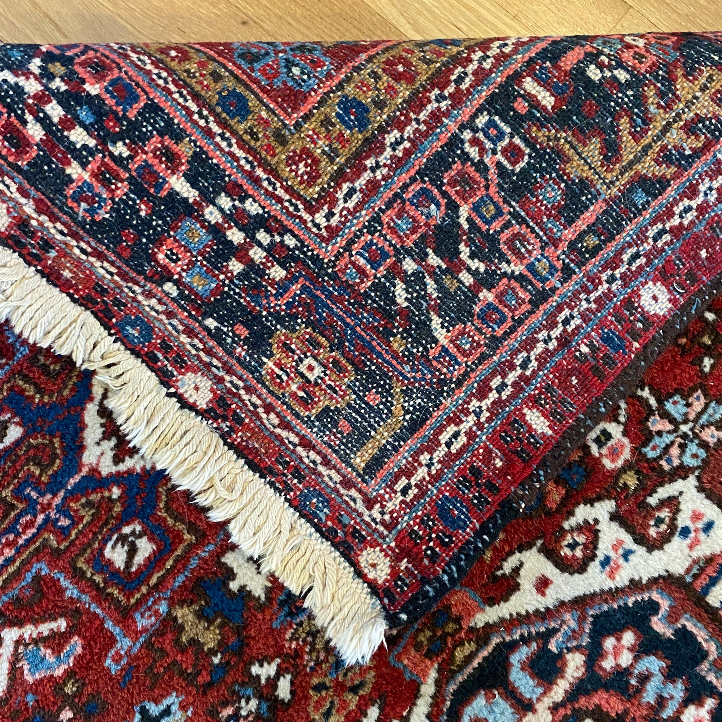 Vintage Rug, 3' 4 x 4' 8 Red