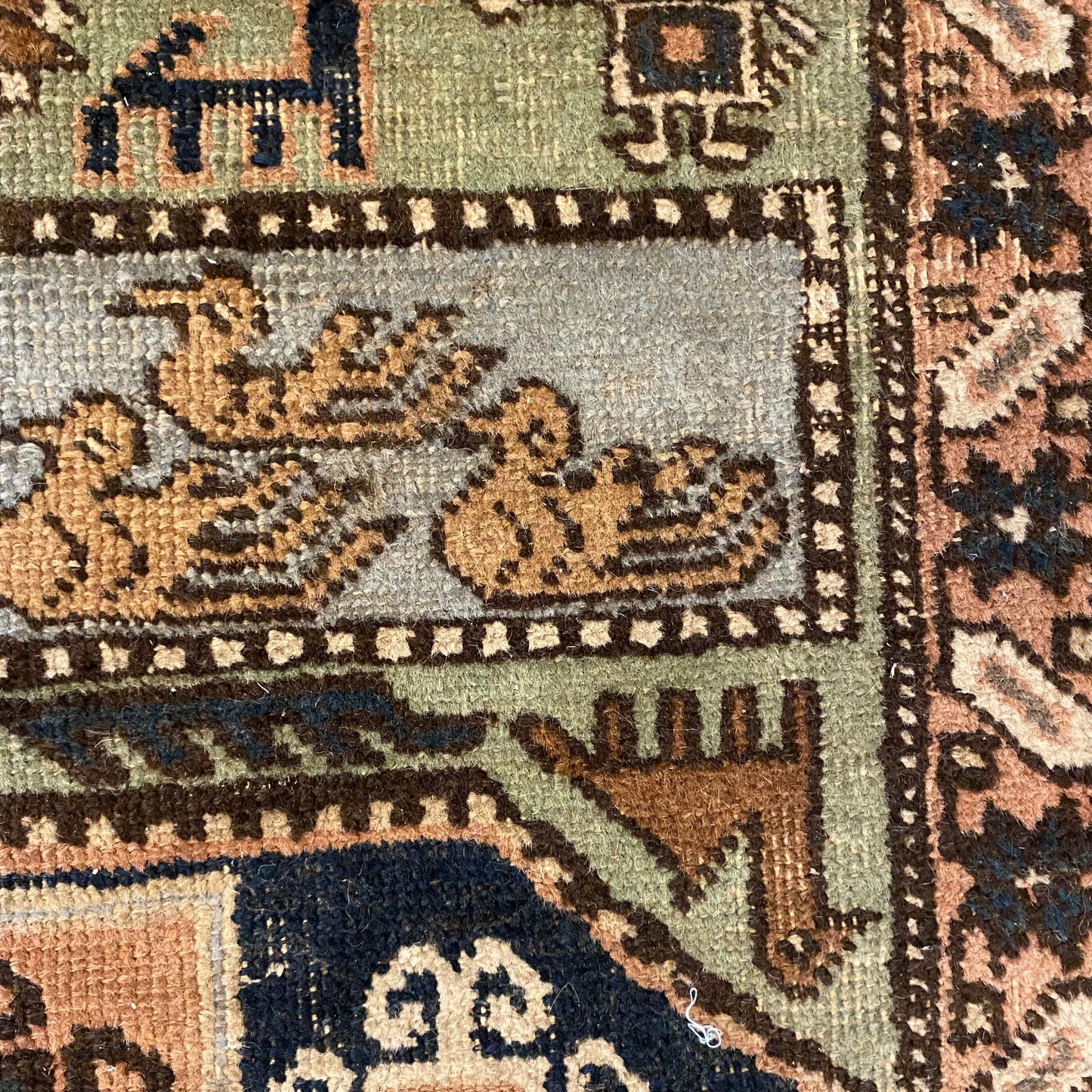 Vintage Rug, 2' 5 x 3' 10 Green