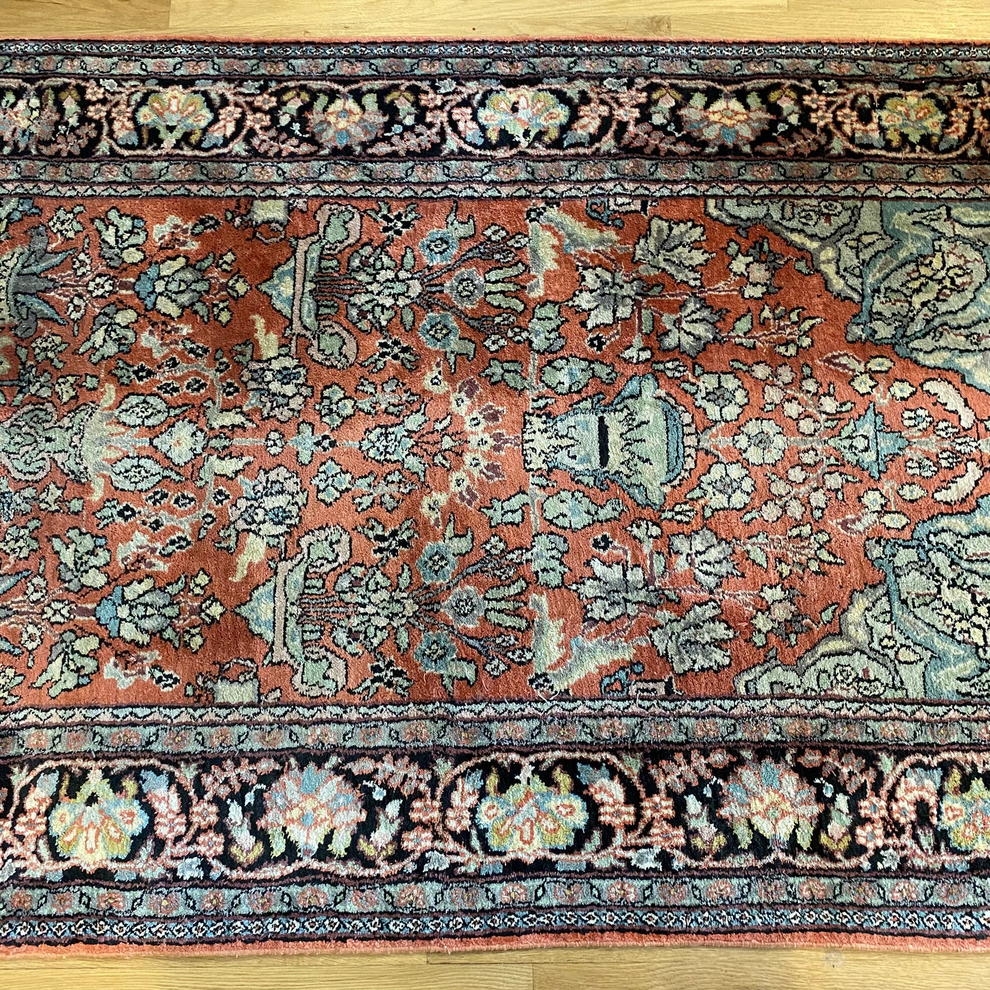 Vintage Rug, 3' x 5' 1 Dark Pink