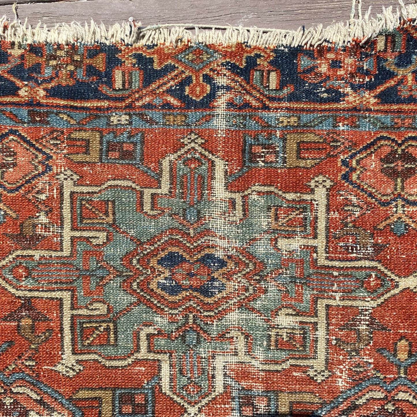 Vintage Rug, 3' 4 x 4' 2 Orange