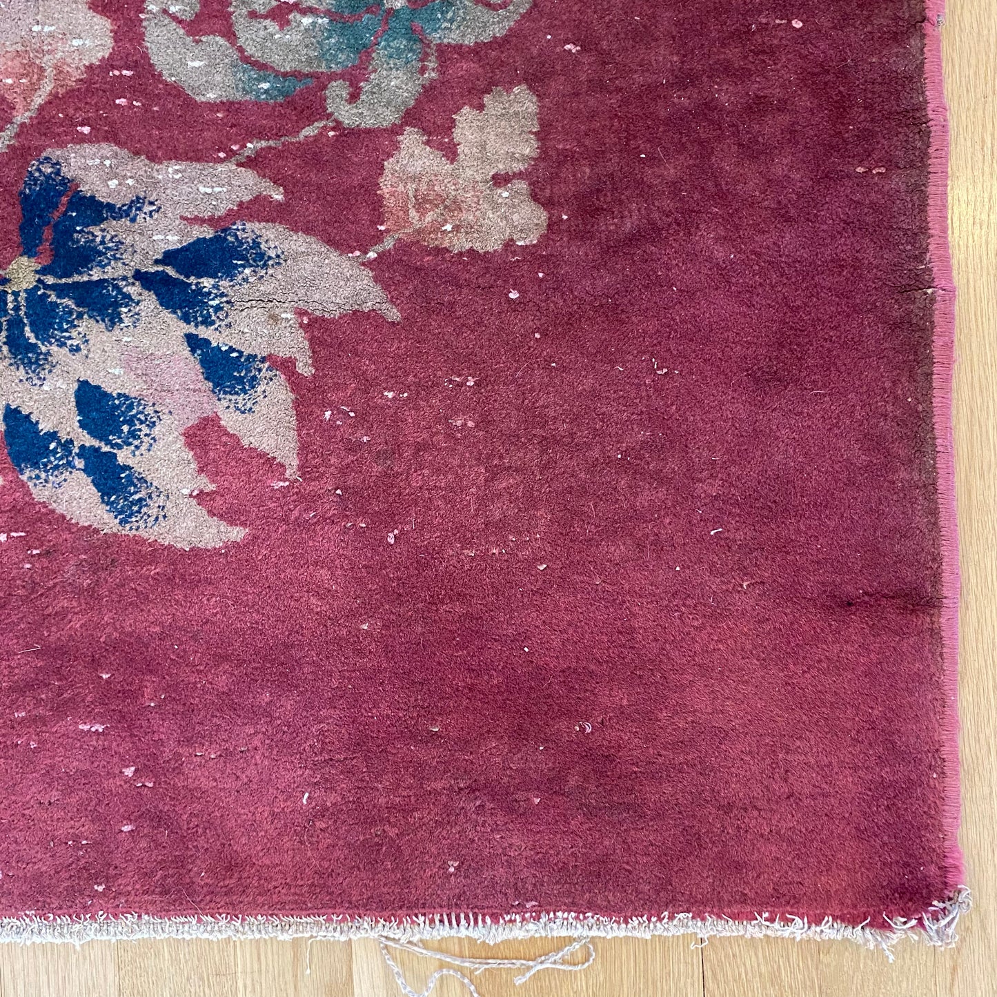 Chinese Art Deco Rug, 4' 1 x 5' 9 Vintage Pink - Jessie's Oriental Rugs
