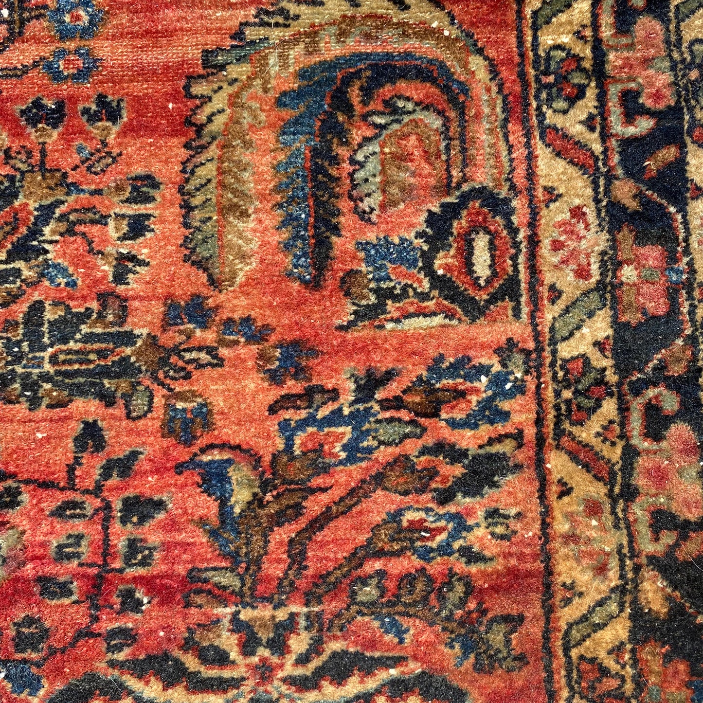 Vintage Rug, 3' 9 x 5' 6 Dark Pink